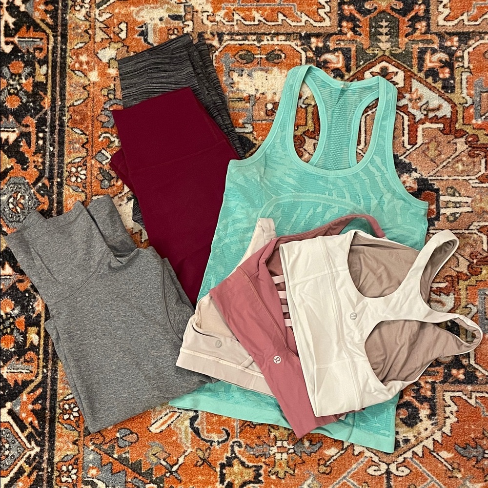 Lululemon Bundle! Leggings, Long Sleeve, Tank & Sports Bras | Size S (4/6)